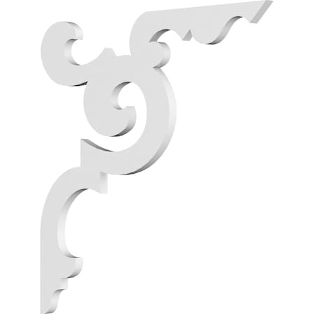 Ekena Millwork Benson Architectural Grade PVC Bracket, 5/8"W X 18"D X 18"H BKTP01X18X18BE
